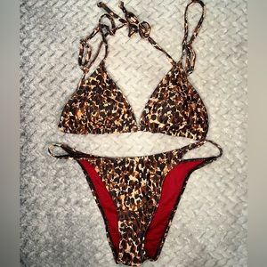 Women’s cheetah 2-piece Swim suit